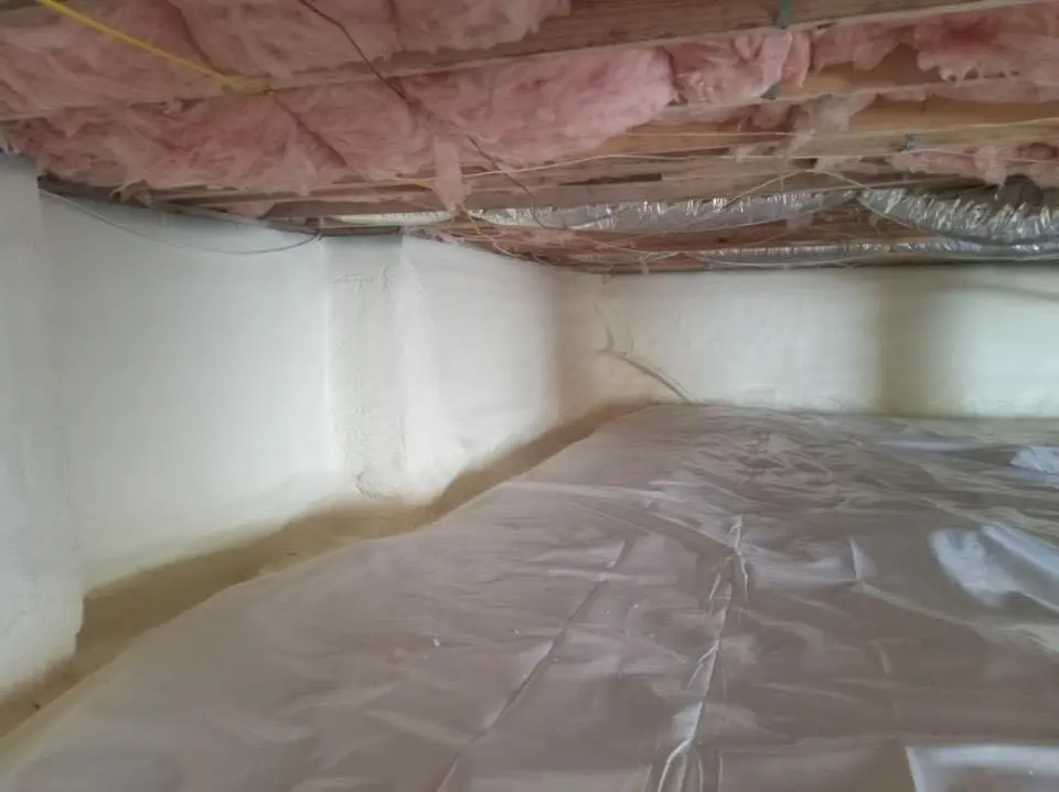 Crawl space encapsulation with closed-cell spray foam for Attic Insulation in Gladstone