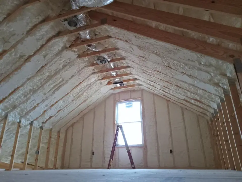 Spray foam roofing application for Crawl Space Insulation project in Gladstone